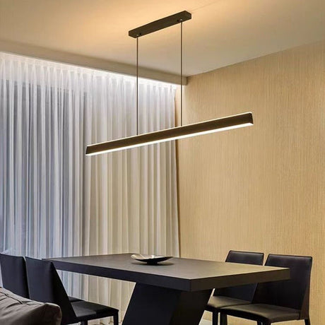 Modern Minimalist White Trapezoid LED Pendant Light 120cm