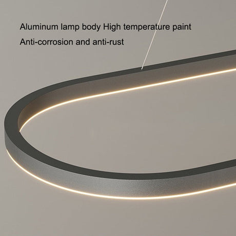 Modern Minimalist Oval Adjustable LED Chandelier