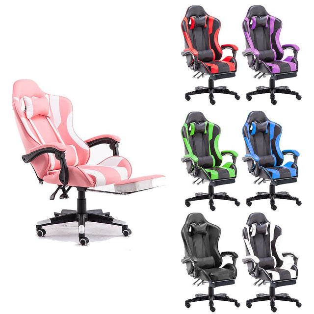 Executive Racing Gaming Chair — Premium Faux Leather Recliner, Multiple Colours — Allure Home Collections