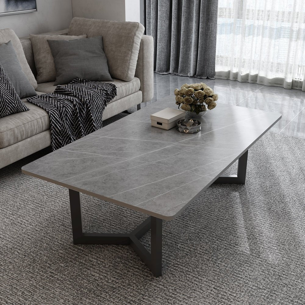 Port Willunga Slate Outdoor Coffee Table, Matte Grey 120cm