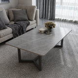 Port Willunga Slate Outdoor Coffee Table, Matte Grey 120cm