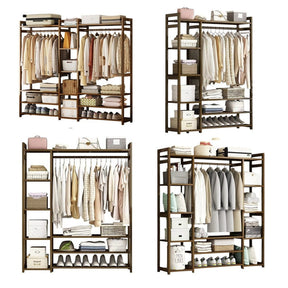 Cronulla bamboo clothes rack and garment closet 120cm wide