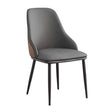 Velluto Modern Upholstered PU Leather Dining Chairs with Armrests — Set of 2 — Allure Home Collections