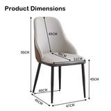 Nuriootpa light grey faux leather dining armchair in a modern dining room
