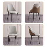 Nuriootpa light grey faux leather dining armchair in a modern dining room