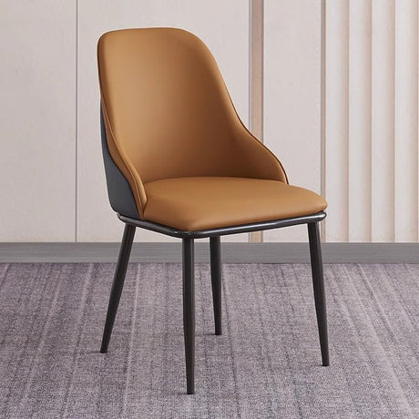 Velluto Modern Upholstered PU Leather Dining Chairs with Armrests — Set of 2 — Allure Home Collections