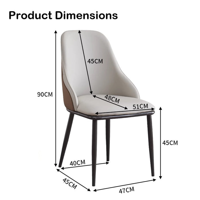 Nuriootpa orange faux leather dining armchair in a modern dining room