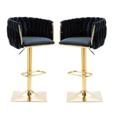 SERENITÀ Modern Velvet Adjustable Bar Stools