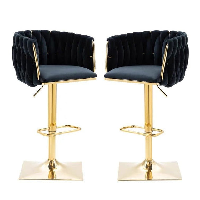 SERENITÀ Modern Velvet Adjustable Bar Stools