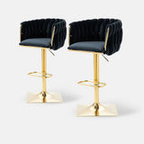 SERENITÀ Modern Velvet Adjustable Bar Stools