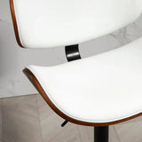 SERENITa white bar stool seat close-up — Allure Home Collections