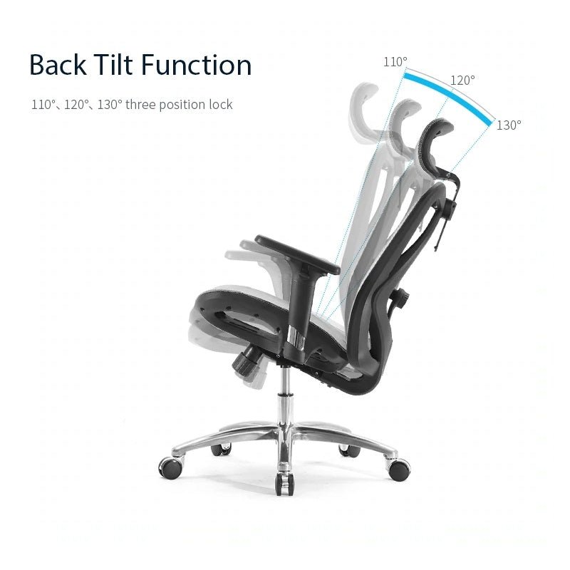 Walpole grey ergonomic mesh office chair with 3D armrests
