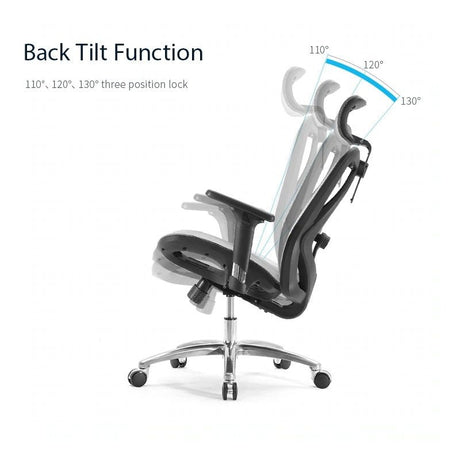 Walpole grey ergonomic mesh office chair with 3D armrests