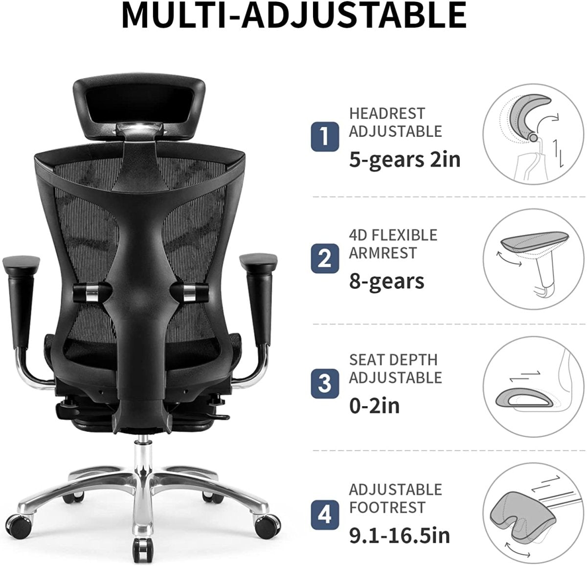 Sihoo Ergonomic Office Chair V1 - Adjustable Comfort