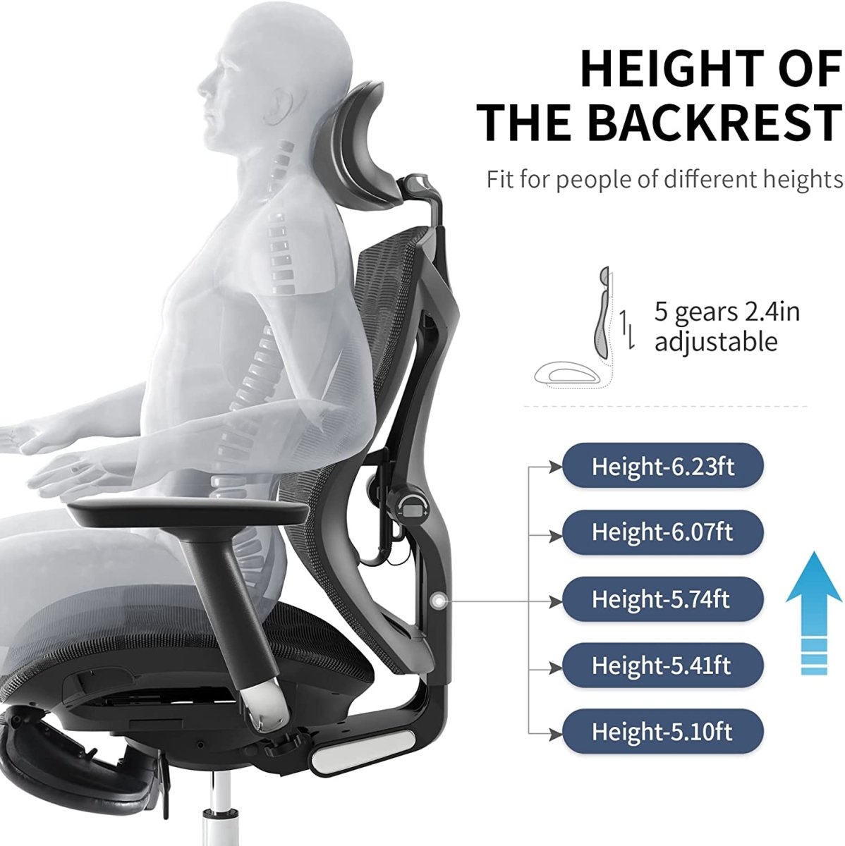Sihoo Ergonomic Office Chair V1 - High-Back Comfort