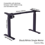 Height Adjustable 120cm Standing Desk - Grey & Birch