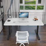 Height Adjustable 120cm Standing Desk - Grey & Birch