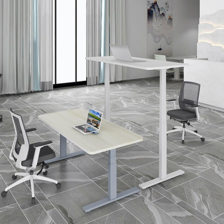 Amazingooh 140cm Motorised Sit-Stand Desk Black or Maple — Allure Home Collections