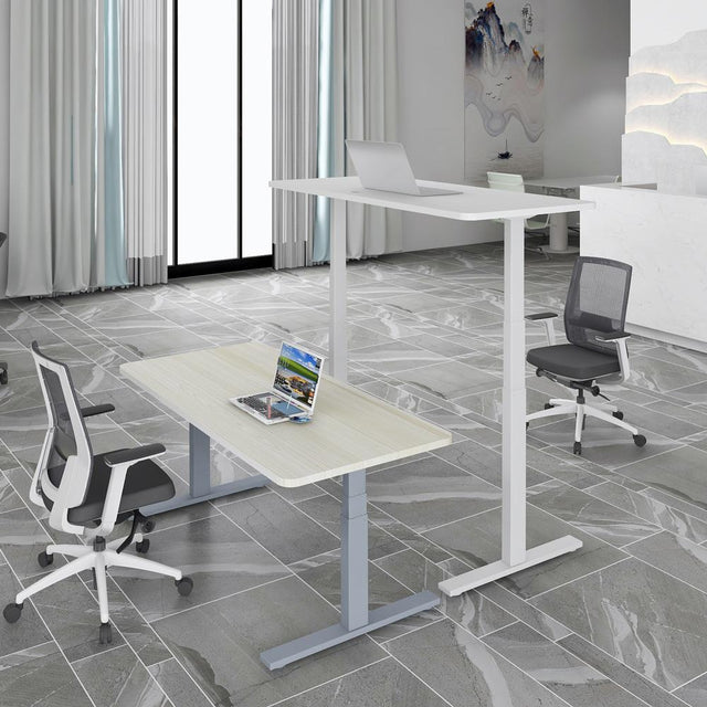 Amazingooh 140cm Motorised Sit-Stand Desk Black or Maple — Allure Home Collections