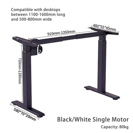 Amazingooh 140cm Motorised Sit-Stand Desk Black or Maple — Allure Home Collections