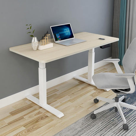 Amazingooh 140cm Motorised Sit-Stand Desk Black or Maple — Allure Home Collections