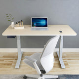 Amazingooh 140cm Motorised Sit-Stand Desk Black or Maple — Allure Home Collections