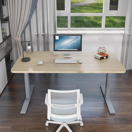 Amazingooh 140cm Motorised Sit-Stand Desk Black or Maple — Allure Home Collections