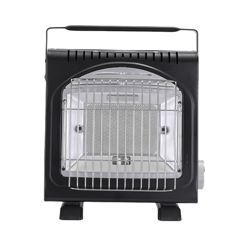 AMZ 1700W 2-in-1 Portable Outdoor Camping Butane Gas Heater Stove Steel Iron Aluminium Metal Manual Application for Travel