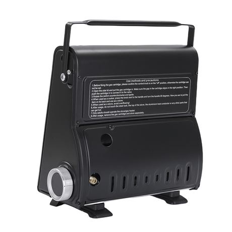 AMZ 1700W 2-in-1 Portable Outdoor Camping Butane Gas Heater Stove Steel Iron Aluminium Metal Manual Application for Travel