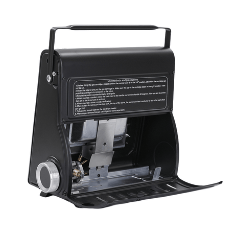 AMZ 1700W 2-in-1 Portable Outdoor Camping Butane Gas Heater Stove Steel Iron Aluminium Metal Manual Application for Travel