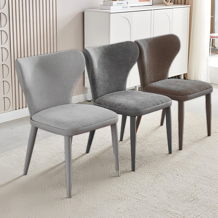 Velluto Faux Leather and Flannel Accent Dining Chair — Multiple Colours — Allure Home Collections