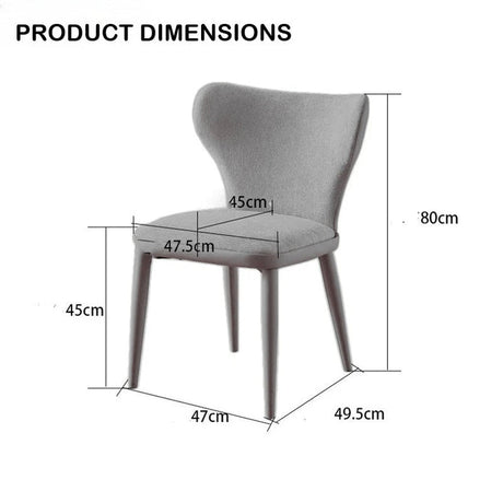 Penrice light grey faux leather and flannel dining chair