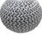 Hand-Knitted Braided Cotton Pouffe Round Floor Cushion Blue Blush Pink or Grey — Allure Home Collections