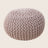 Hand-Knitted Braided Cotton Pouffe Round Floor Cushion Blue Blush Pink or Grey — Allure Home Collections