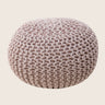 Hand-Knitted Braided Cotton Pouffe Round Floor Cushion Blue Blush Pink or Grey — Allure Home Collections