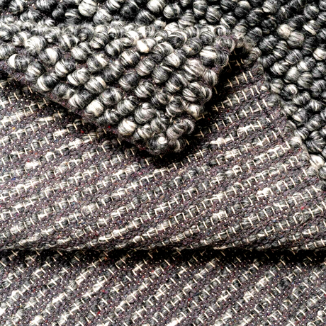 Power loomed wool blend floor rug charcoal 130x180cm
