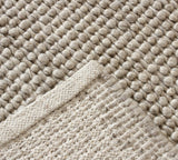 Hand Woven Loop Pile Wool Rug, Ivory Grey 160x230cm - view 4
