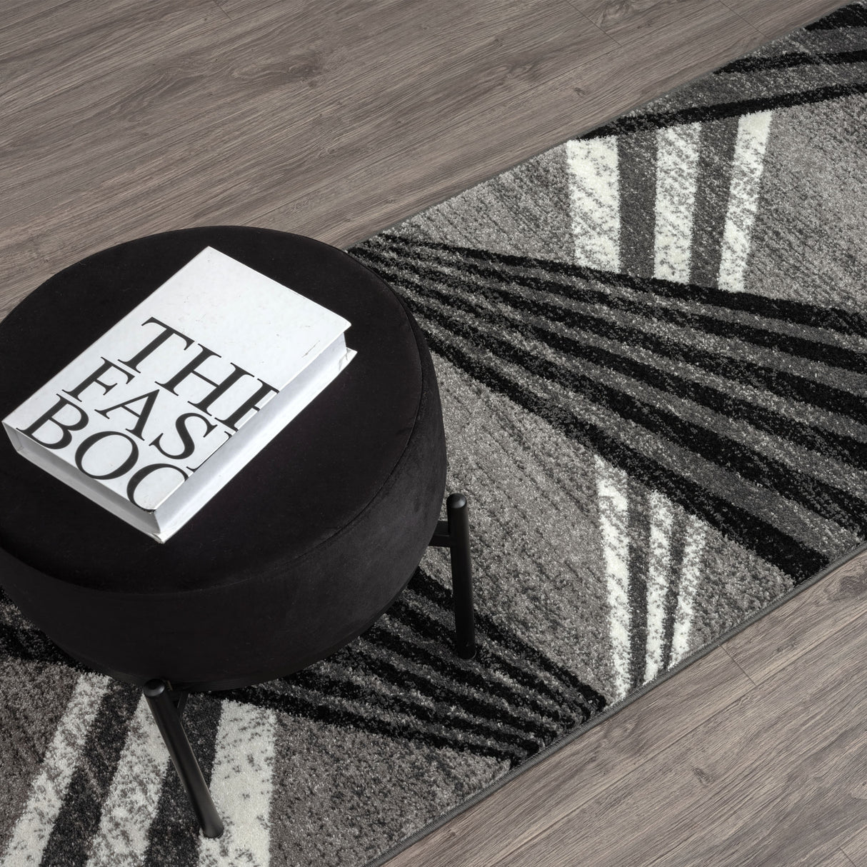 Adore Geometric Textural Area Rug — Barber-Pole Yarns, Soft Neutral Tones — Allure Home Collections