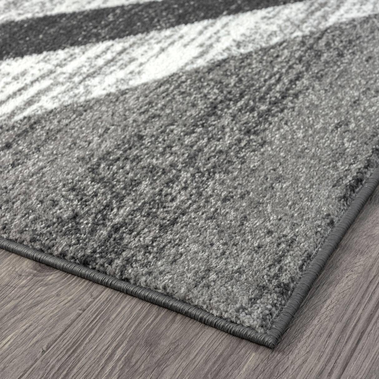 Adore Geometric Textural Area Rug — Barber-Pole Yarns, Soft Neutral Tones — Allure Home Collections
