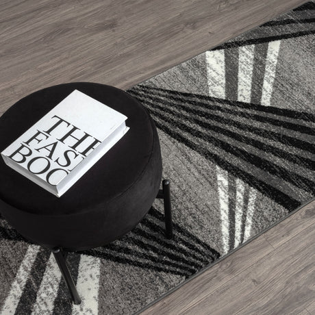 Adore Geometric Textural Area Rug — Barber-Pole Yarns, Soft Neutral Tones — Allure Home Collections