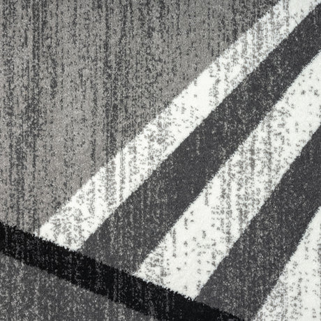 Adore Geometric Textural Area Rug — Barber-Pole Yarns, Soft Neutral Tones — Allure Home Collections