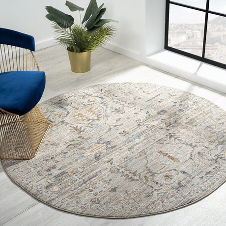 Aubre Contemporary Vintage-Charm Area Rug — Turkish Power-Loomed, Stain-Resistant — Allure Home Collections