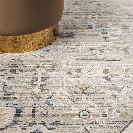 Aubre Contemporary Vintage-Charm Area Rug — Turkish Power-Loomed, Stain-Resistant — Allure Home Collections