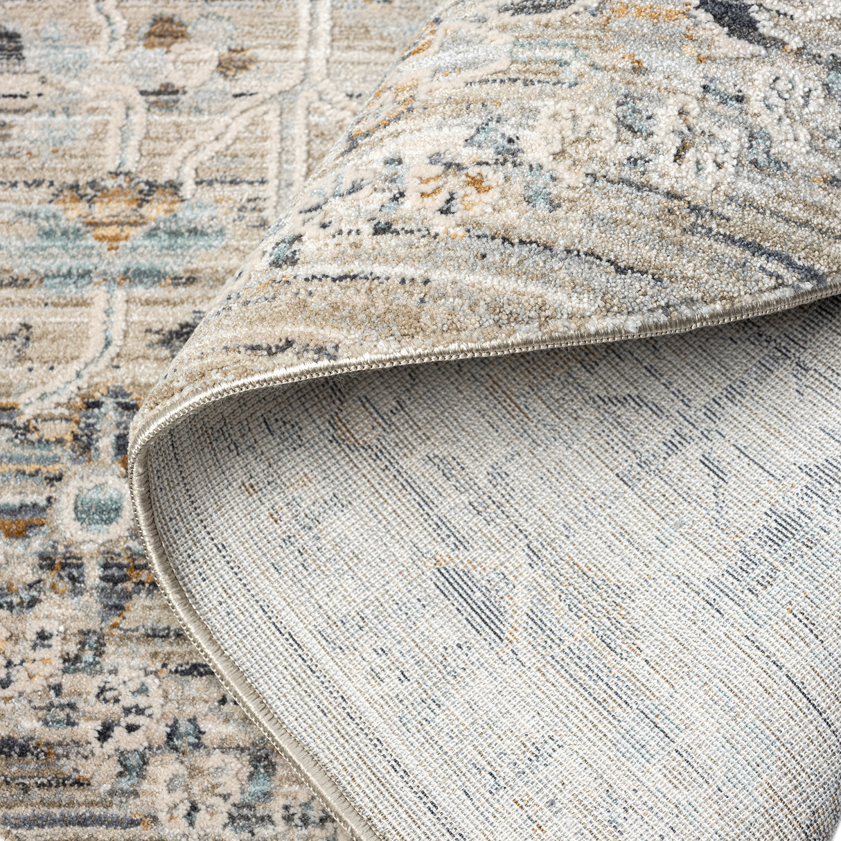 Aubre Contemporary Vintage-Charm Area Rug — Turkish Power-Loomed, Stain-Resistant — Allure Home Collections