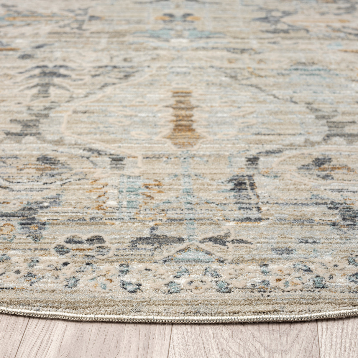 Aubre Contemporary Vintage-Charm Area Rug — Turkish Power-Loomed, Stain-Resistant — Allure Home Collections
