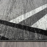 Adore Geometric Textural Area Rug — Barber-Pole Yarns, Soft Neutral Tones — Allure Home Collections