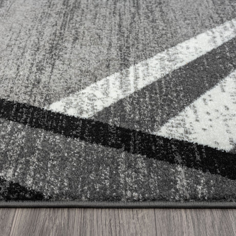 Adore Geometric Textural Area Rug — Barber-Pole Yarns, Soft Neutral Tones — Allure Home Collections