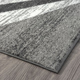 Adore Geometric Textural Area Rug — Barber-Pole Yarns, Soft Neutral Tones — Allure Home Collections