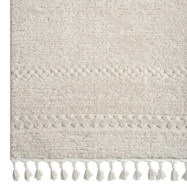 Addie Plush Soft Pile Area Rug — High-and-Low 20mm Sculpted Pile, Tassels — Allure Home Collections