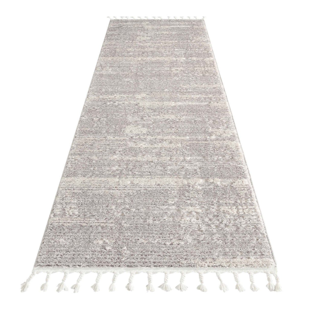 Addie Plush Area Rug — High-and-Low 20mm Sculpted Pile, Soft Tassels — Allure Home Collections